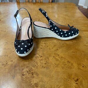 NEW Kate Spade Polka Dot Wedge Shoes Size 8.5